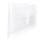 JAM Paper Plastic Envelopes with Button and String Tie Closure, #10 Business Booklet, 5.25 x 10, Clear, 12/Pack(921B1CL)