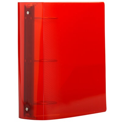 JAM Paper Designders 3 3-Ring Flexible Poly Binders, Red (821T3RE)