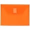 JAM Paper Plastic Envelopes with Hook & Loop Closure, Index Booklet, 5.5 x 7.5, Orange, 12/Pack (920