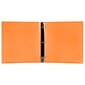 JAM Paper Heavy Duty 1 1/2" 3-Ring Flexible Poly Binders, Orange (762T15OR)