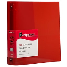 JAM Paper Heavy Duty 1 1/2 3-Ring Flexible Poly Binders, Red (762T15RD)