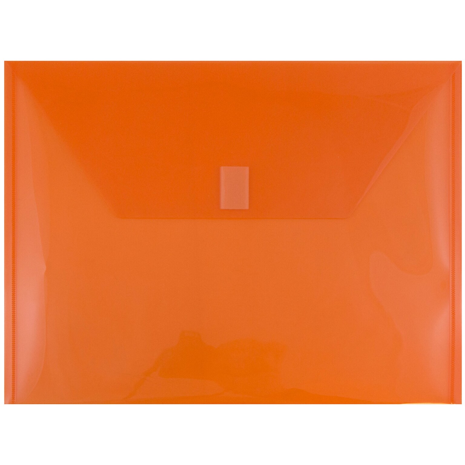 Jam Paper Plastic File Pocket, Letter Size, Orange, 12/Pack (218V0or)