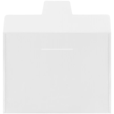 JAM Paper Plastic Envelopes with Tuck Flap Closure, Letter Booklet, 8.875 x 12, Clear, 12/Pack (SE35