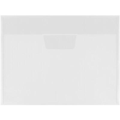 JAM Paper Plastic Envelopes with Tuck Flap Closure, Letter Booklet, 8.875 x 12, Clear, 12/Pack (SE35