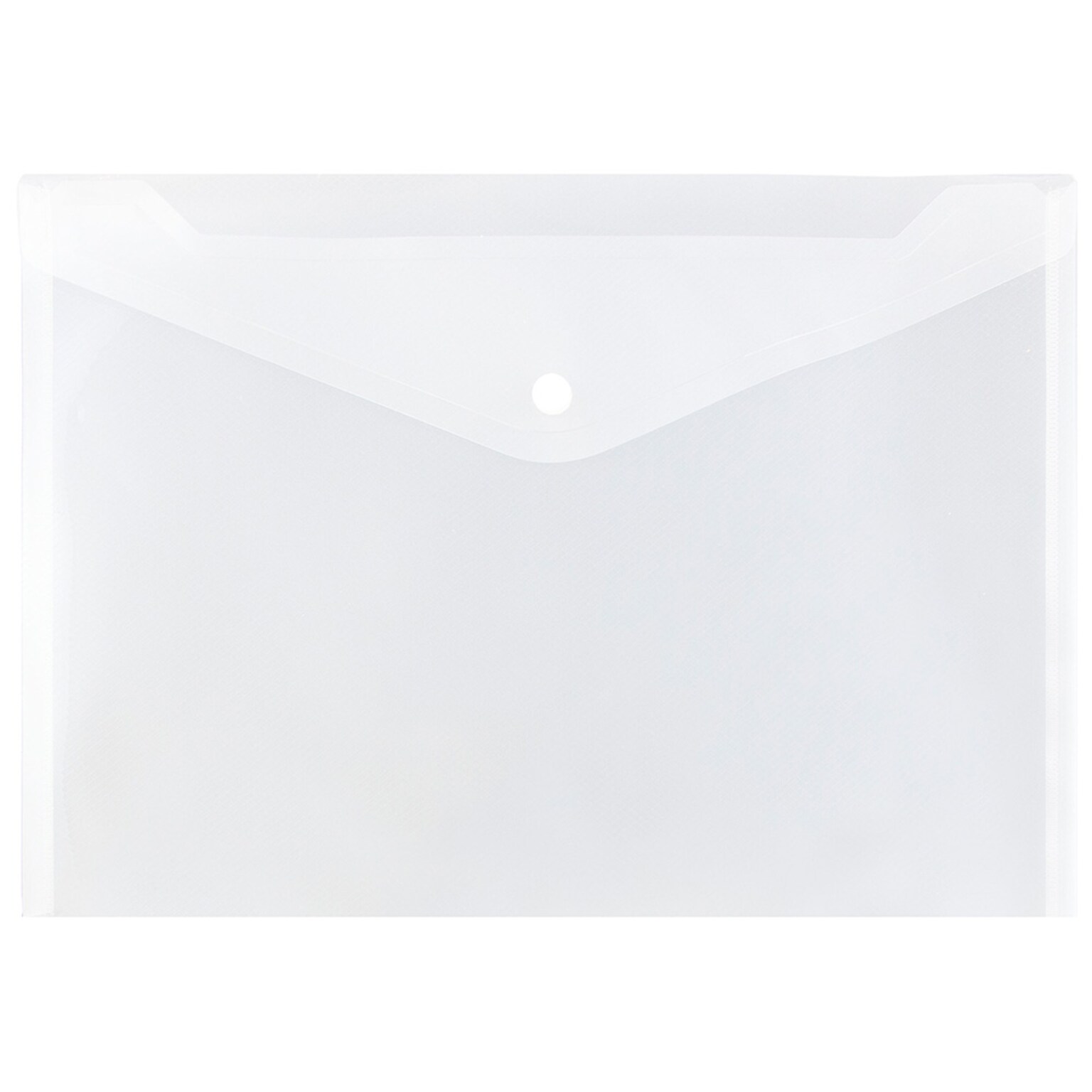 JAM Paper Poly Envelope with Snap Closure, Letter Size, Clear, 12/Pack (218S0CLG)