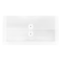 JAM Paper Plastic Envelopes with Button and String Tie Closure, #10 Business Booklet, 5.25 x 10, Cle