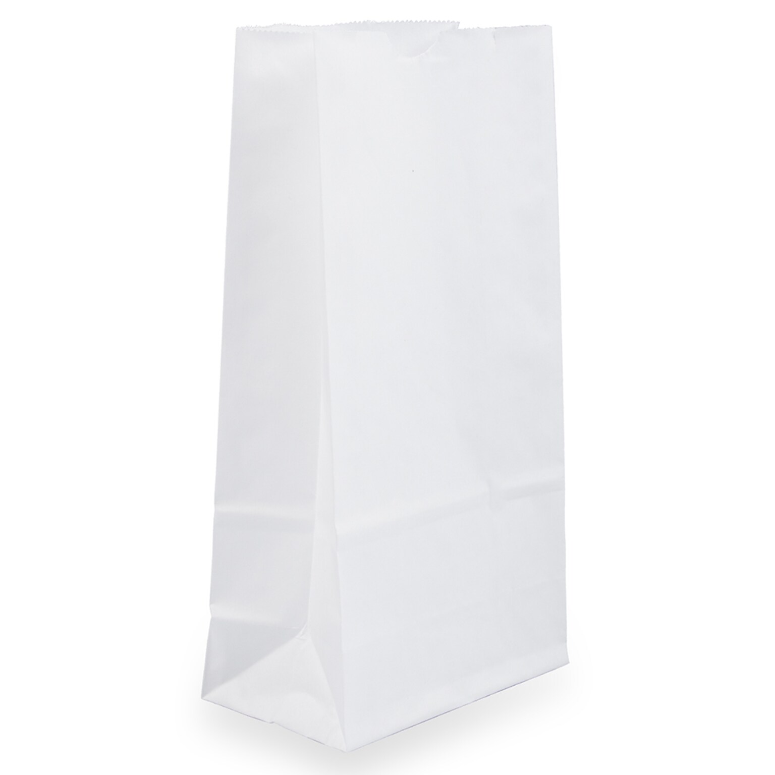 JAM Paper Kraft Lunch Bags, Small, 8 x 4.25 x 2.25, White, Bulk 500 Bags/Box (690KRWHB)