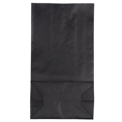 JAM Paper Kraft Lunch Bags, Large, 11" x 6" x 3.5", Black, Bulk 500 Bags/Box (692KRBLB)