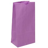 JAM Paper Kraft Lunch Bags, Small, 8 x 4.25 x 2.25, Purple, Bulk 500 Bags/Box (690KRPUB)