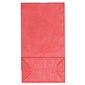 JAM Paper® Kraft Lunch Bags, Small, 8" x 4.25" x 2.25", Red, Bulk 500 Bags/Box (690KRREB)