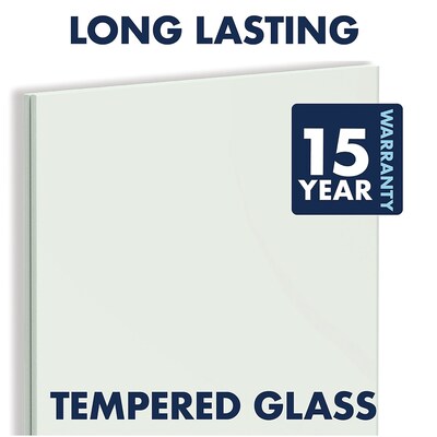 Quartet Magnetic Desktop Glass Dry-Erase Panel, White, 17" x 23" (GDP1723W)