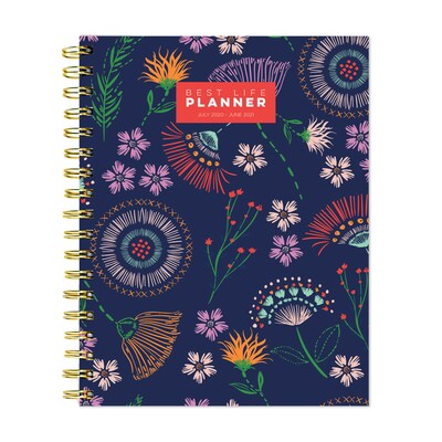 2020-2021 TF Publishing 7 x 9 Planner, Best Life Luxe, Floral Stitches (21-5243A)