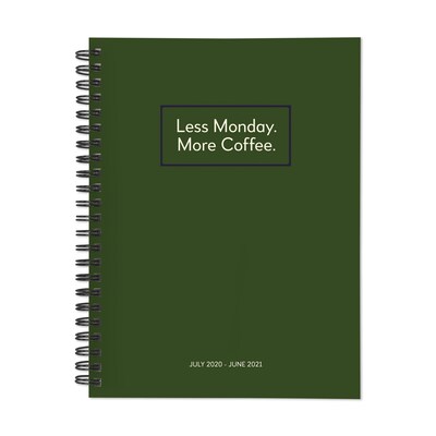 2020-2021 TF Publishing 6.5 x 8 Planner, Kraft Series, Less Monday More Coffee (21-9265A)