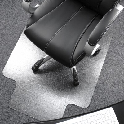 Floortex Ultimat Carpet Chair Mat with Lip, 48" x 60", Designed for Medium-Pile Carpet, Clear Polycarbonate (1115227LR)