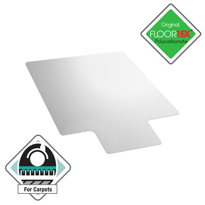 Floortex® Ultimat® 35 x 47 Rectangular with Lip Chair Mat for Carpets over 1/2, Polycarbonate (11