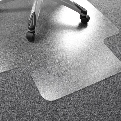 Floortex Ultimat Carpet Chair Mat with Lip, 48 x 53, Designed for Medium-Pile Carpet, Clear Polyca
