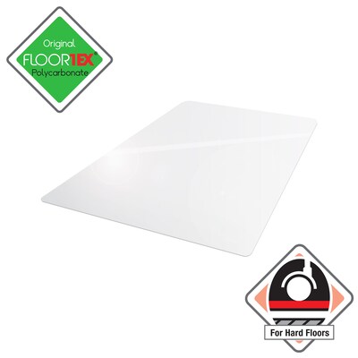 Floortex® Ultimat® 48 x 53 Rectangular Chair Mat for Hard Floors, Polycarbonate (1213419ER)