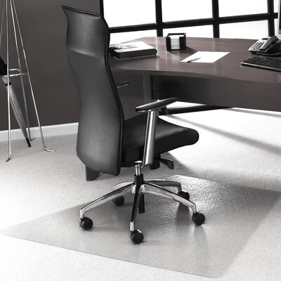 Floortex Ultimat Carpet Chair Mat, 48" x 60", Designed for Low/Medium-Pile Carpet, Clear Polycarbonate (1115023TR)