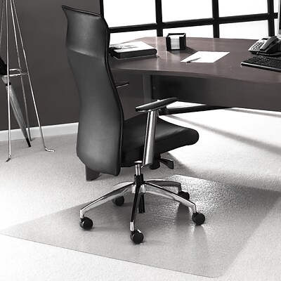 Floortex® Ultimat® 48 x 60 Corner Workstation Chair Mat for Carpets up to 1/2, Polycarbonate (1115023TR)