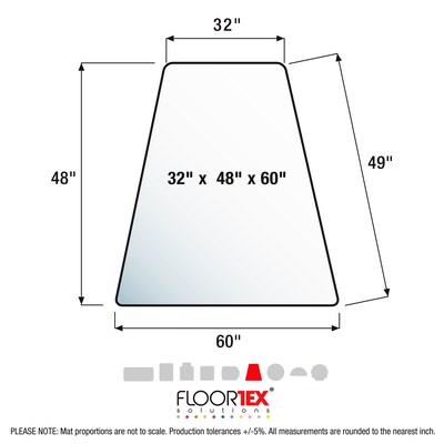 Floortex Ultimat Carpet Chair Mat, 48" x 60", Designed for Low/Medium-Pile Carpet, Clear Polycarbonate (1115023TR)