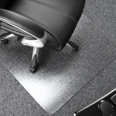 Floortex Ultimat Carpet Chair Mat, 48 x 60, Designed for Medium-Pile Carpet, Clear Polycarbonate (