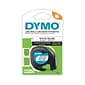 DYMO LetraTag 91331 Plastic Label Maker Tape, 1/2 x 13, Black on White (91331)
