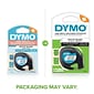 Dymo LetraTag 91331 Label Maker Tape, 1/2"W, Black On White