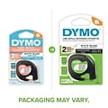DYMO LetraTag 10697 Paper Label Maker Tape, 1/2 x 13, Black on White, 2/Pack (10697)
