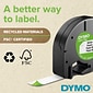 DYMO LetraTag 10697 Paper Label Maker Tape, 1/2" x 13', Black on White, 2/Pack (10697)