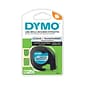 DYMO LetraTag 16952 Plastic Label Maker Tape, 1/2" x 13', Black on Clear (16952)