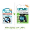 DYMO LetraTag 16952 Plastic Label Maker Tape, 1/2 x 13, Black on Clear (16952)