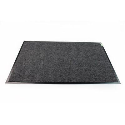 Floortex® Doortex® PlushMat Door Mat, 24 x 36, Charcoal (ECOP2436CH)
