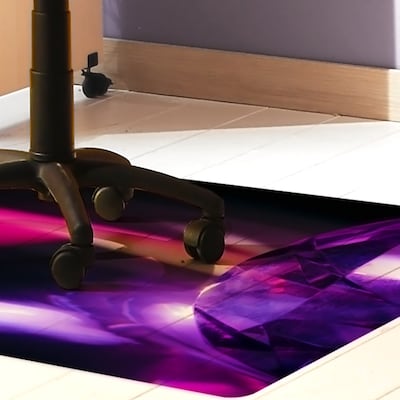 Floortex® Colortex® Reflective Gem Design 36 x 48 Rectangular Chair Mat for Hard Floors, Polycarbonate (229220ECRG)