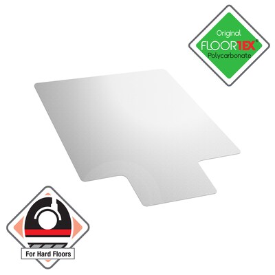 Floortex Cleartex Unomat Hard Floor Chair Mat with Lip, 48" x 60", Clear (1215020LRA)