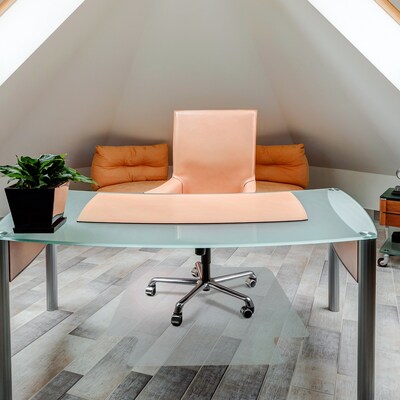 Floortex Cleartex Unomat Carpet & Hard Floor Chair Mat with Lip, 35 x 47, Low-Pile, Clear (128920L