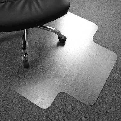 Floortex Computex Advantagemat Carpet Chair Mat with Lip, 36" x 48", Designed for Medium-Pile Carpet, Clear PVC (319226LV)