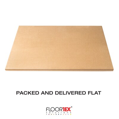 Floortex Cleartex Glaciermat Carpet & Hard Floor Chair Mat, 36" x 48'', Crystal Clear Glass (FC123648EG)