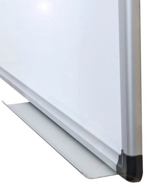 Floortex® Viztex® Porcelain Magnetic Dry Erase Board, Aluminium Frame, 18" x 24" (FCVPM2418A)