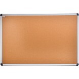 Floortex® Viztex® Cork Bulletin Board, Aluminium Frame, 24 x 36 (FCVCBB3624A)