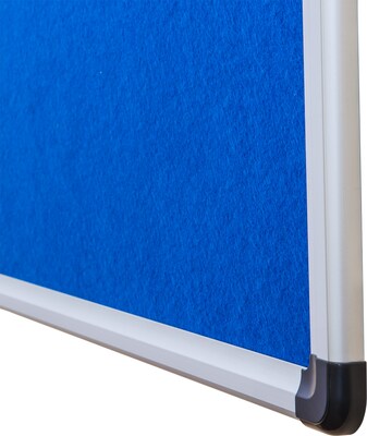 Floortex® Viztex® Fabric Bulletin Board, Aluminium Frame, 18" x 24" (FCVFBB2418A)