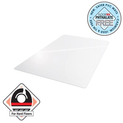 Floortex Cleartex Advantagemat Hard Floor Chair Mat, 48" x 60", Clear (1215020EV)