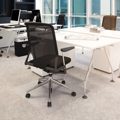 Floortex Cleartex Advantagemat Carpet Chair Mat, 45 x 53, Designed for Medium-Pile Carpet, Vinyl (