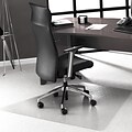 Floortex® Advantagemat® 48 x 60 Corner Workstation Chair Mat for Carpets up to 3/4, Vinyl (1115230TR)
