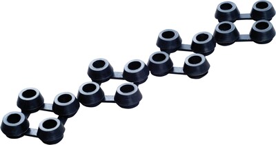 Floortex Doortex 4" x 4" Square Connectors for Hard Floors, Rubber (FB4OCTOCONRS)