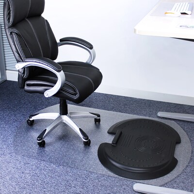 Floortex AFS-TEX 'Sit to Stand' 38" x 62" Rectangular Chair Mat for Carpets with Anti-Fatigue Mat, Polycarbonate (FCA11S)