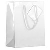 JAM Paper® Glossy Gift Bags, Medium, 8 x 4 x 10,White, 6/pack (672GLwha)