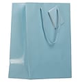 JAM Paper® Glossy Gift Bags, Medium, 8 x 4 x 10, Baby Blue, 6/pack (672GLbba)