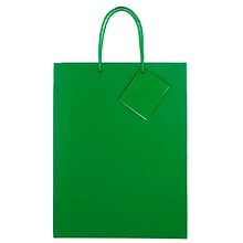 JAM Paper Gift Bag, Green, 6 Bags/Pack (673GLgra)