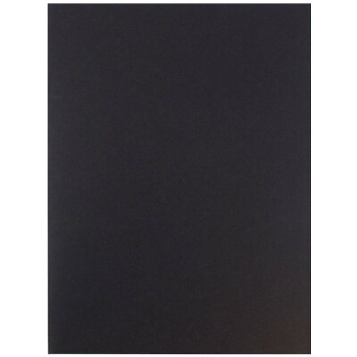 JAM Paper 2-Pocket Presentation Folders, Black Linen, 100/Box (99594)