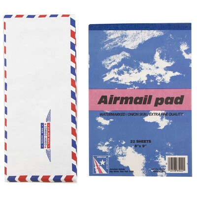 JAM Paper Airmail Stationery Set Everyday Envelopes, Multicolor (2237218951)